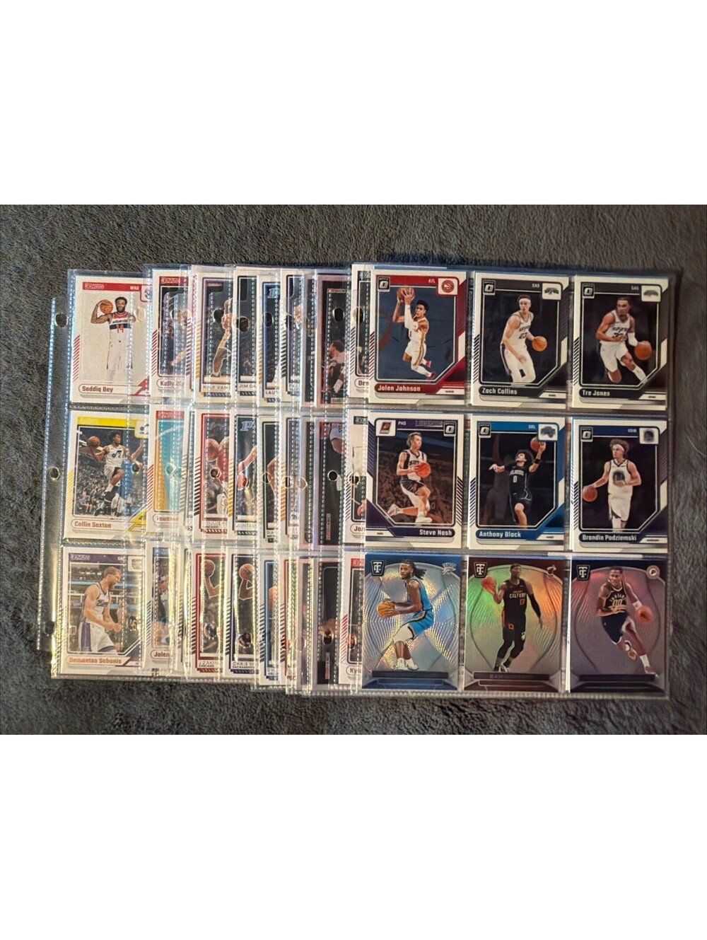 Basketball Card Lot 11 Pages Full Front And Back